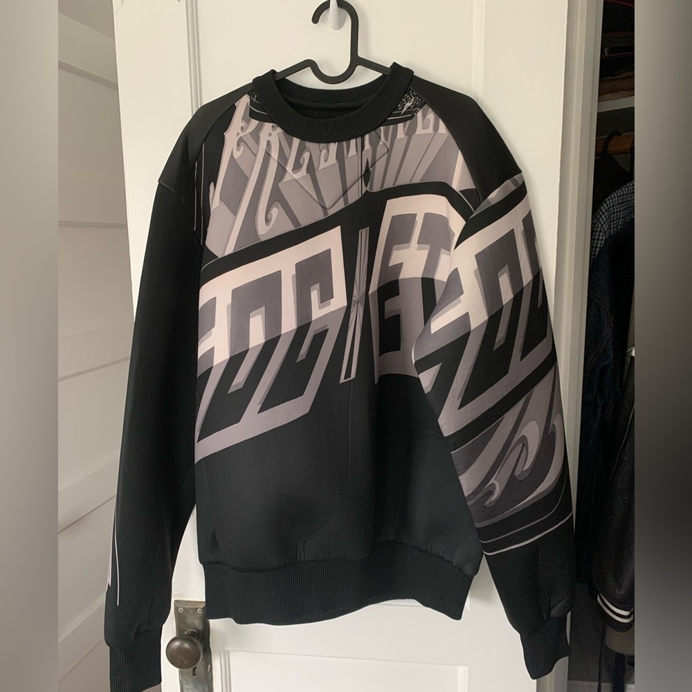Juun.j neoprene fabric graphic pullover size IT 48 / M
